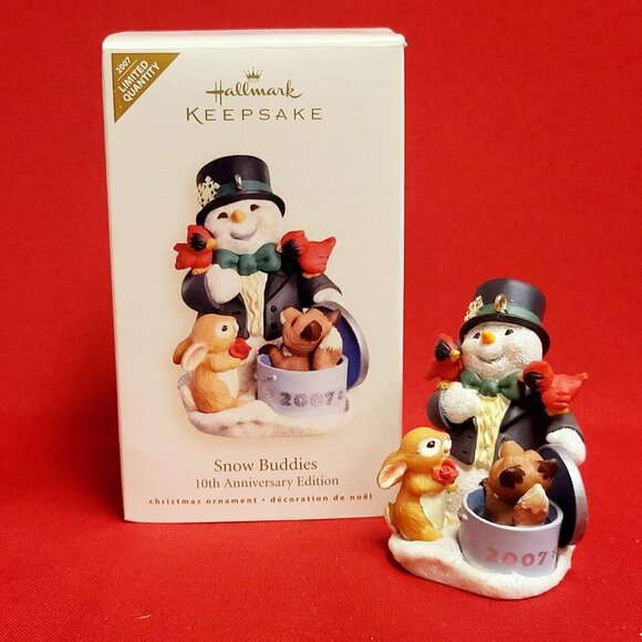 Hallmark Snow Buddies 10th Anniversary Ed 2007 Christmas Ornament - Picture 1 of 13